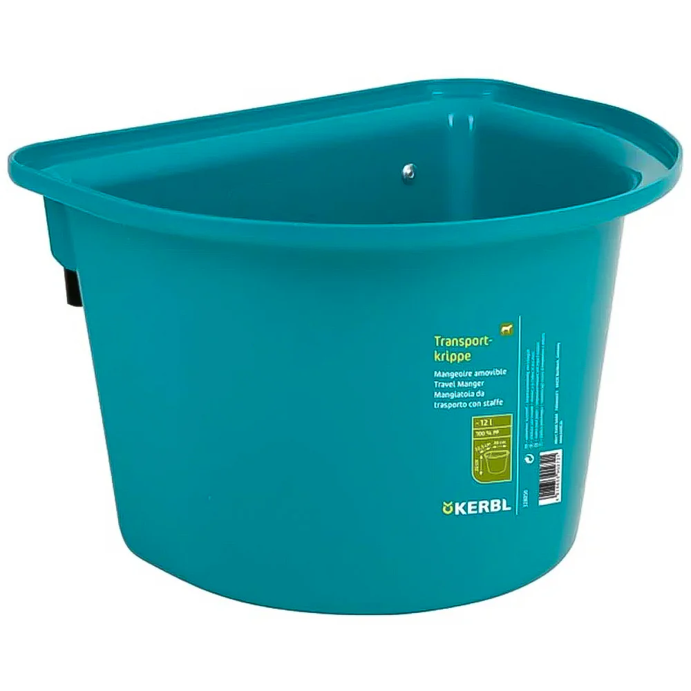 Mangiatoia portatile con staffa per aggancio in plastica antischegge