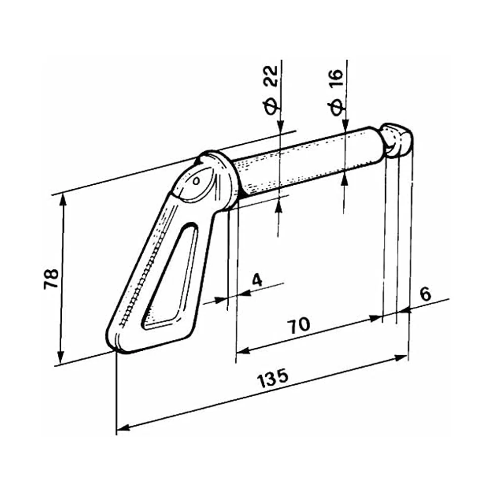 Maniglia per Cavallotto stopped Ø16mm - Image 3