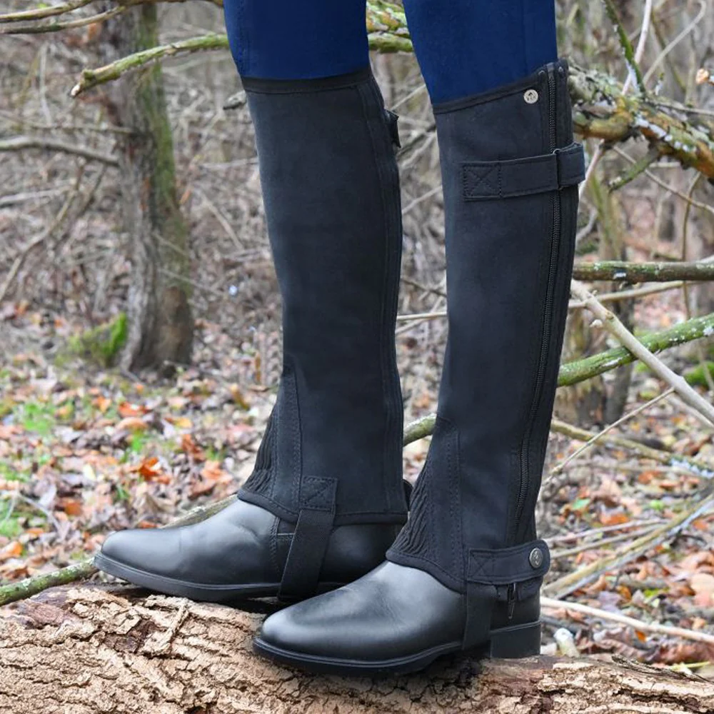 Mini Chaps Equitazione Comfort Uso Quotidiano Elastiche - Image 3