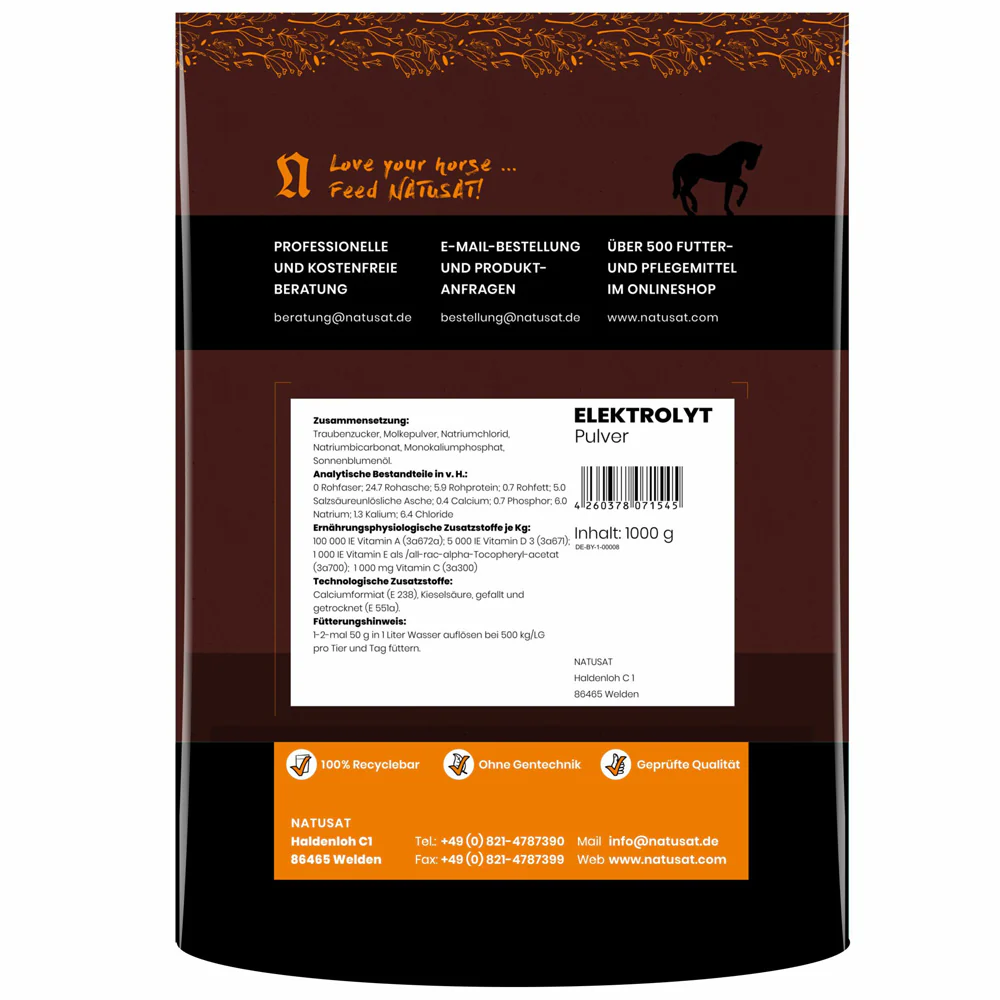 Natusat Elettroliti in Polvere per Cavalli 1kg - Image 2