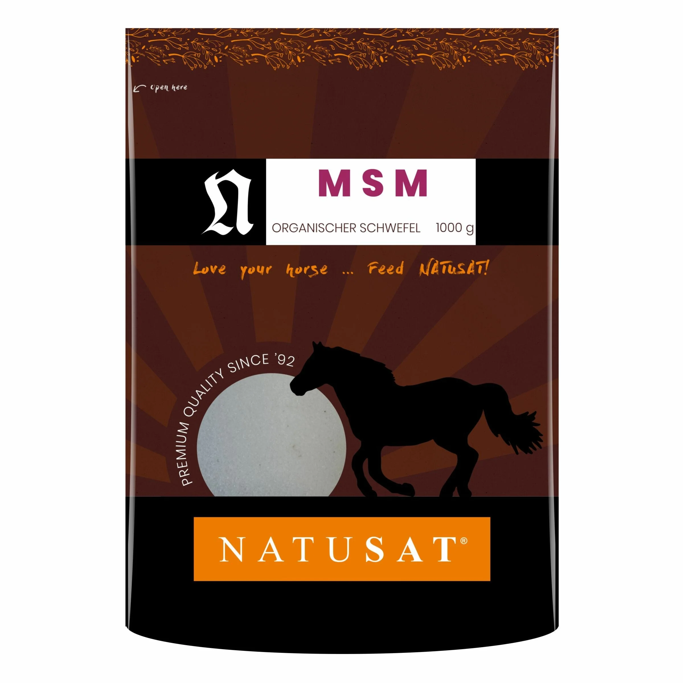 Natusat MSM (Metilsulfonilmetano) Nutrizione Integratori Mangime per cavalli 1kg - Image 2