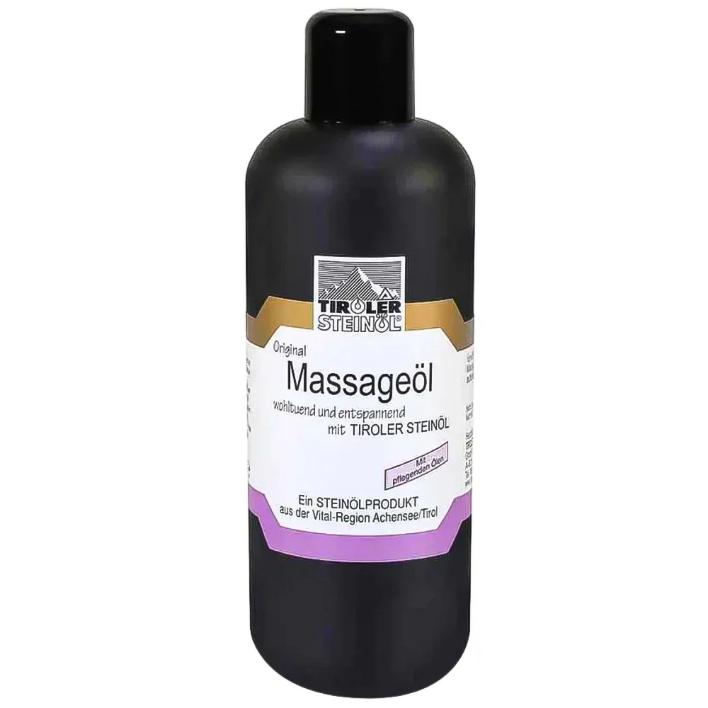 Olio per massaggi con olio di pietra tiroler