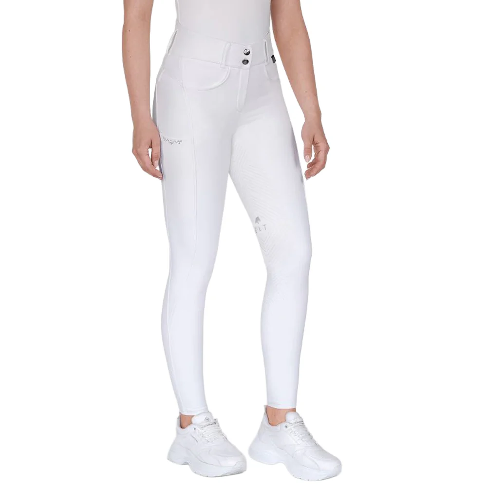Pantaloni Equitazione Comfort Ride Glam Vita Alta Silicone