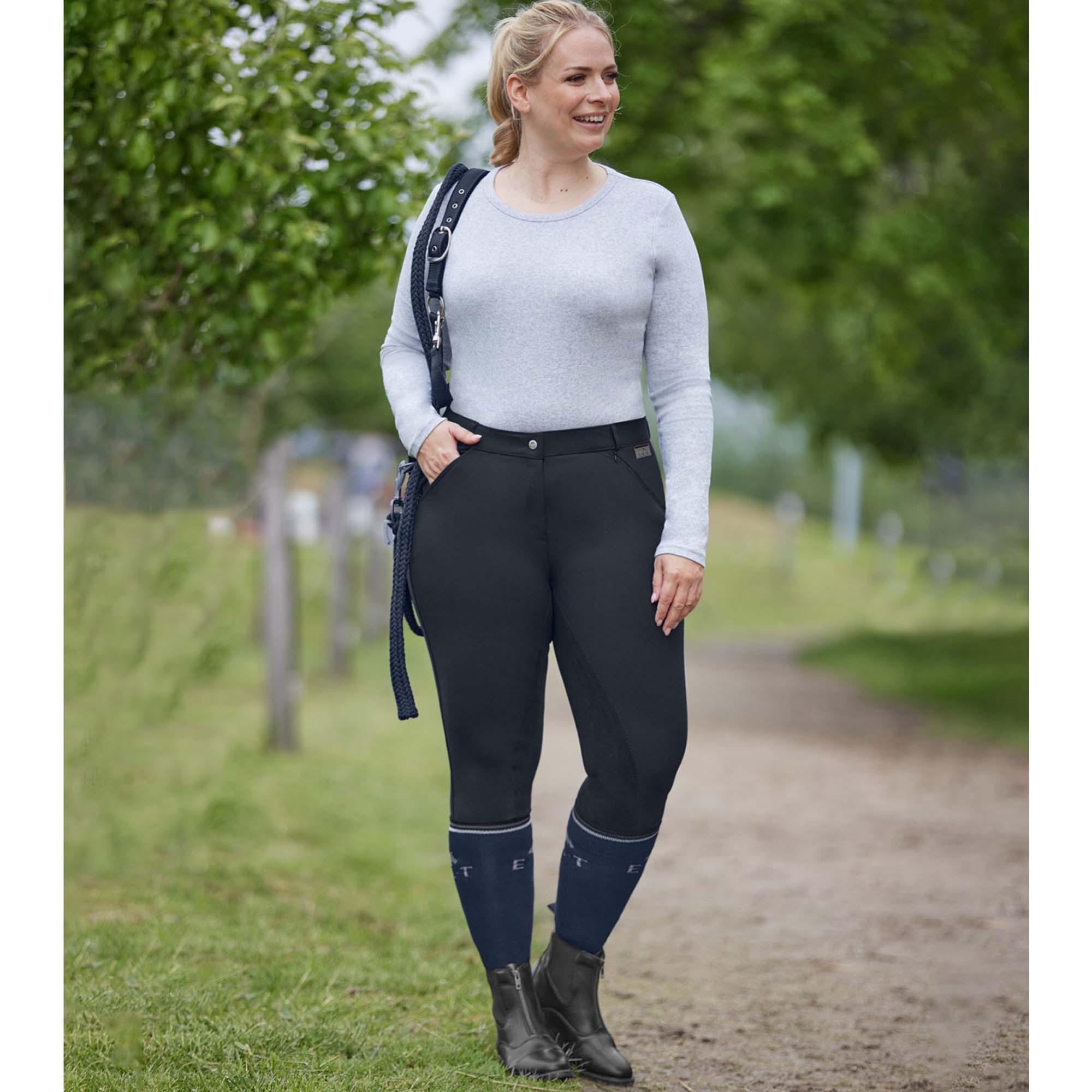 Pantaloni Equitazione Dahlia Silicone, Nero - Image 7