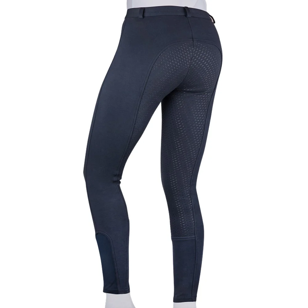 Pantaloni Equitazione Donna Fun Sport Silicone Blu Notte