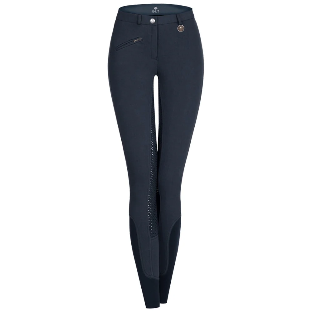Pantaloni Equitazione Donna Fun Sport Silicone Blu Notte - Image 2