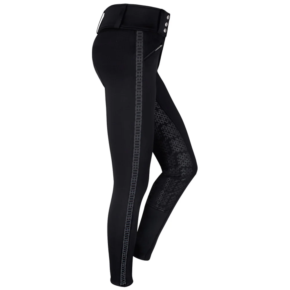 Pantaloni Equitazione Elisa High Waist Silicone Midseason - Nero - Image 2