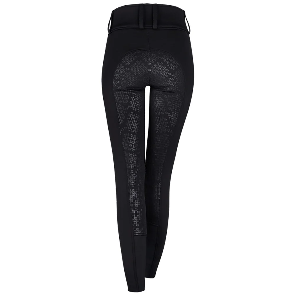 Pantaloni Equitazione Elisa High Waist Silicone Midseason - Nero - Image 3