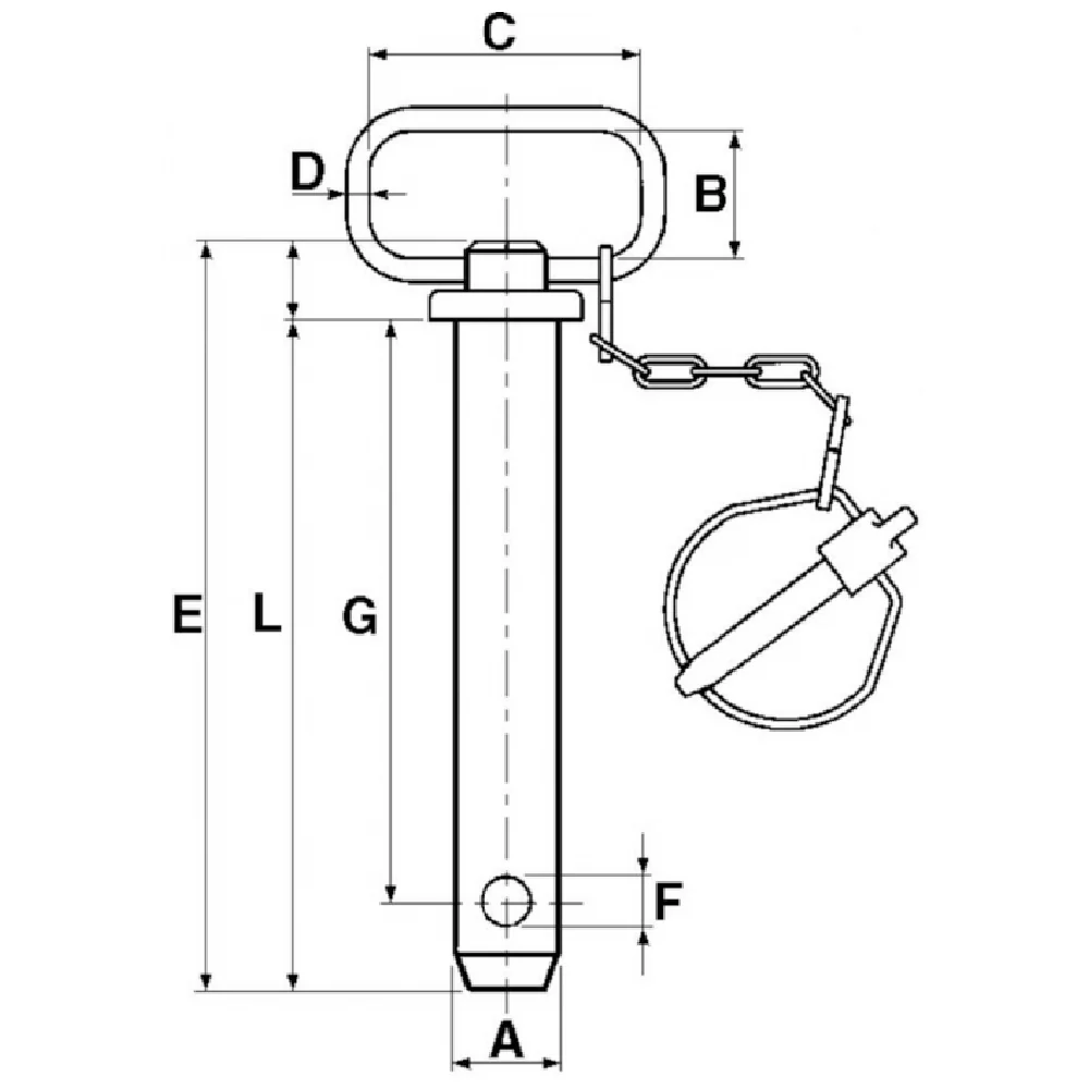 Perno di Traino con Catena e Spillo di Sicurezza - Image 2