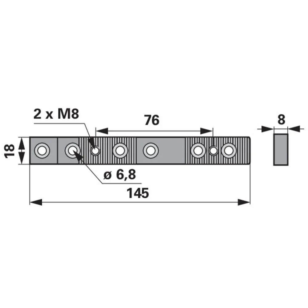 Piastra dentata di per falciatrici - 145mm