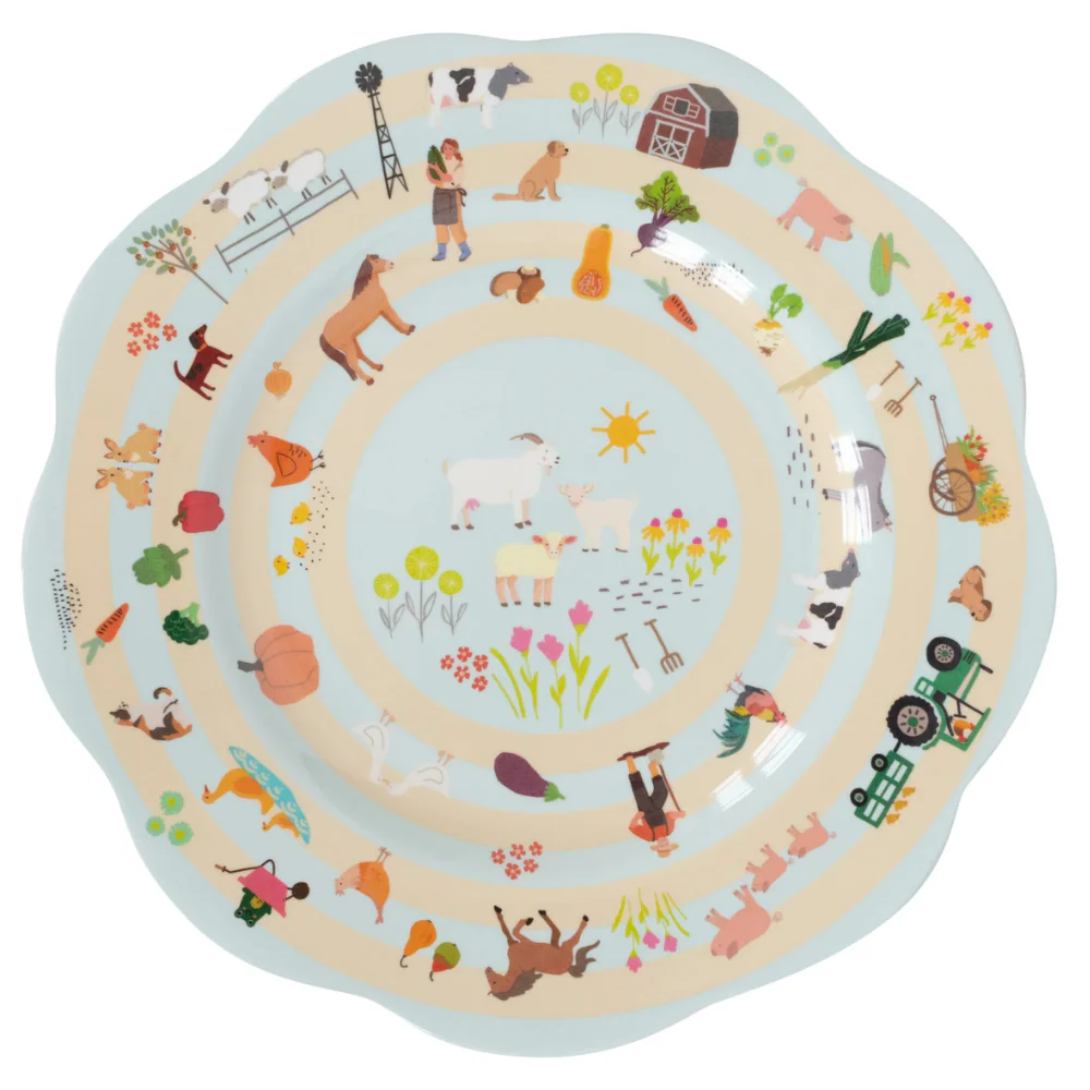 Piatto in melamina “My Little Farm” Overbeck and Friends – Mini e Grande - Image 2
