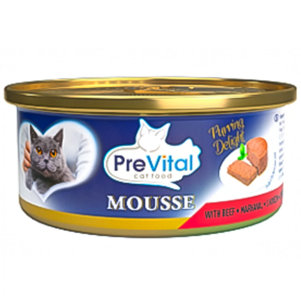 Prevital Mousse Cibo per Gatti Adulti 85g – Manzo, Pollo, Salmone, Tonno - Image 3
