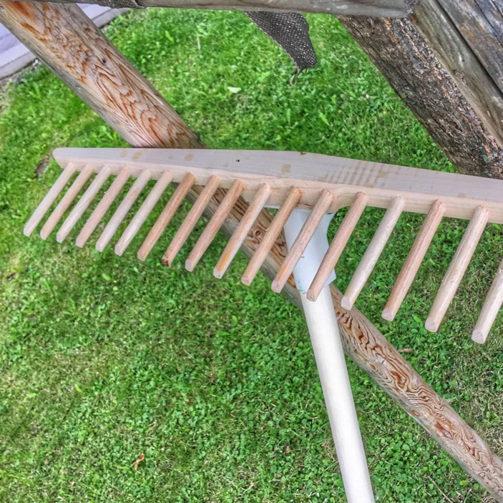 Rastrello in Legno con Manico Molteplici denti in Plastica - Image 5