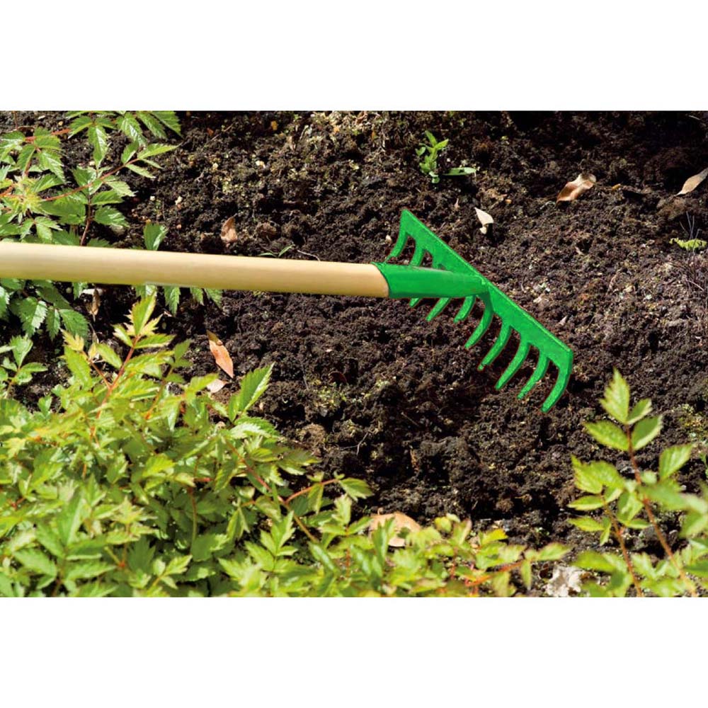 Rastrello per bambini a 6 punte verde - Image 4