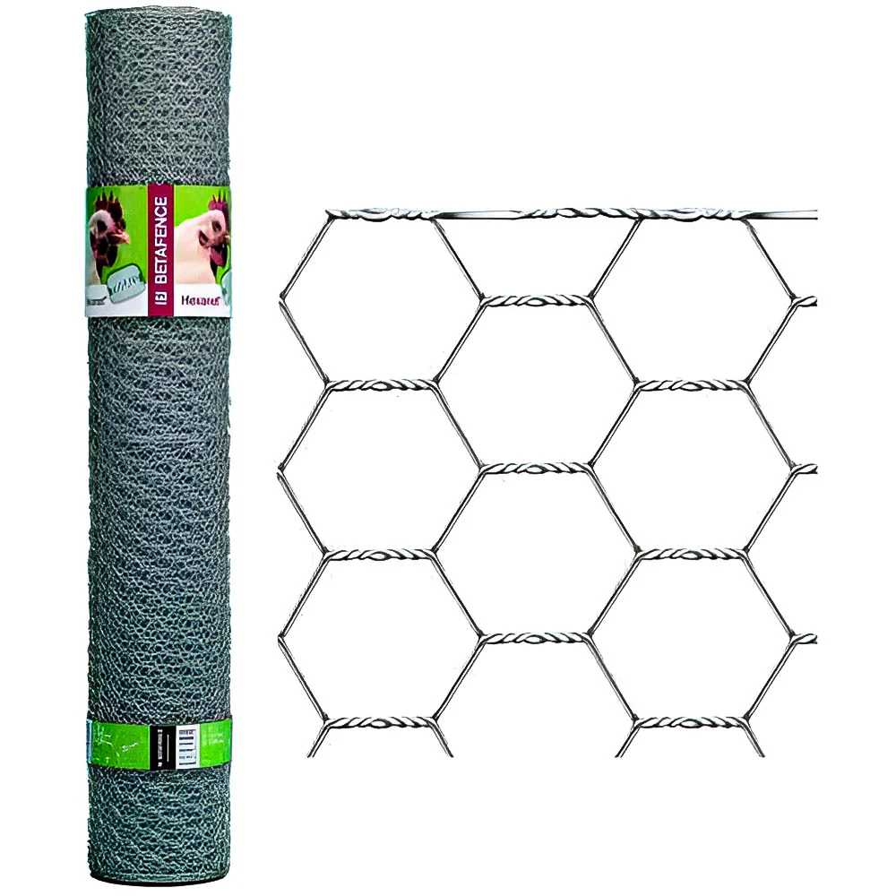 Recinzione a rete Hexanet zincata 50x100 mm - h 100cm - 50cm