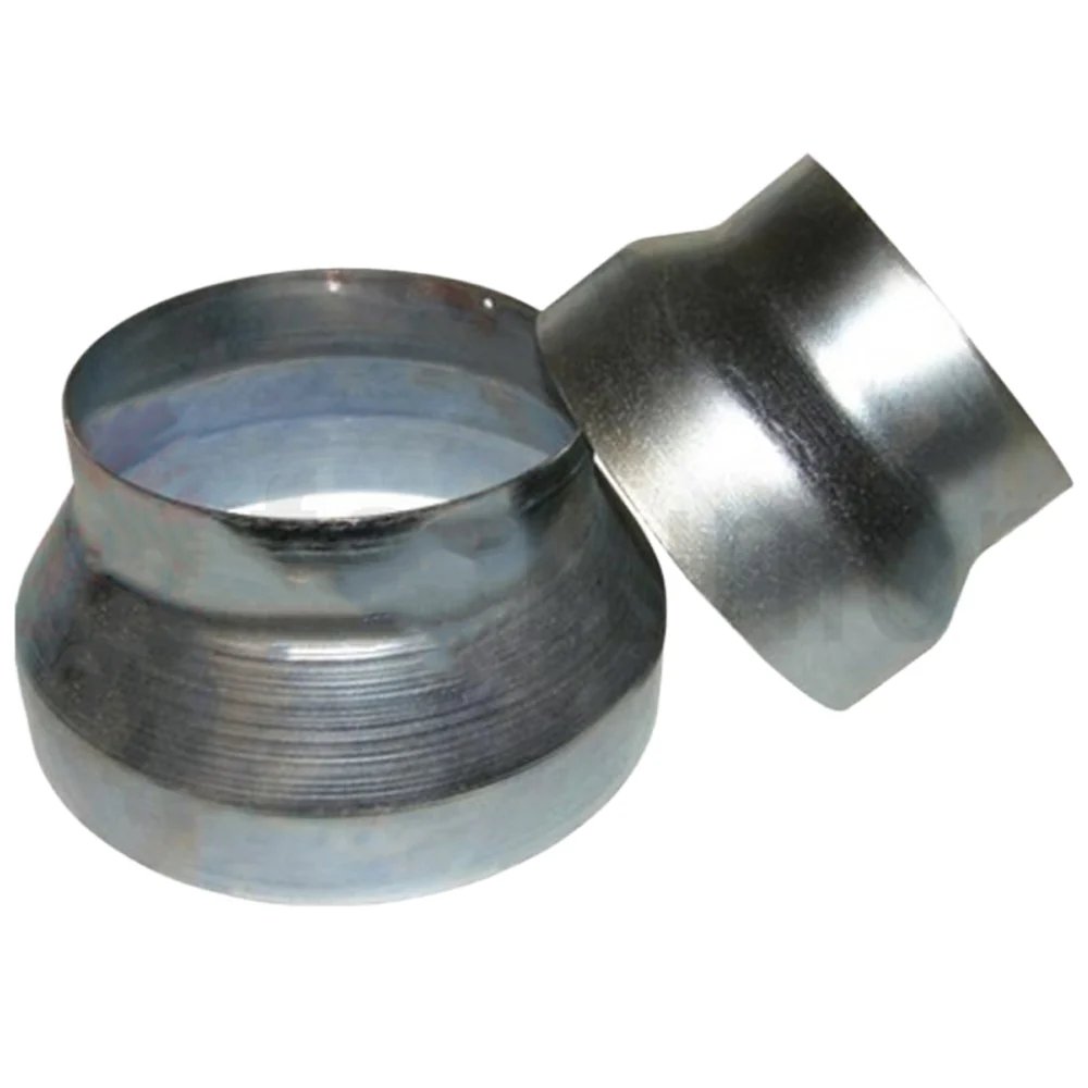Riduzione zincata 12–8cm (Ø120 → Ø80mm)