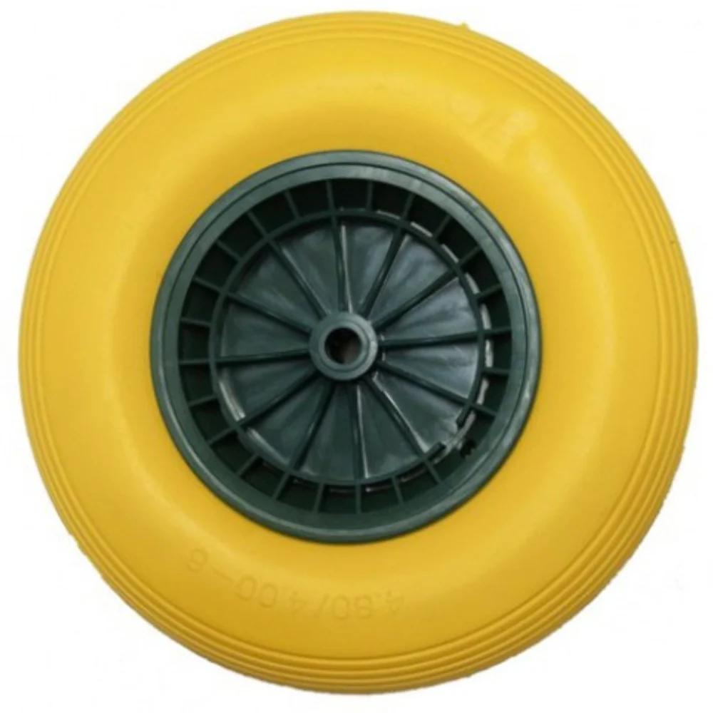 Ruota Carriola in Gomma Piena Gialla per Fort – Antiforatura & Resistente