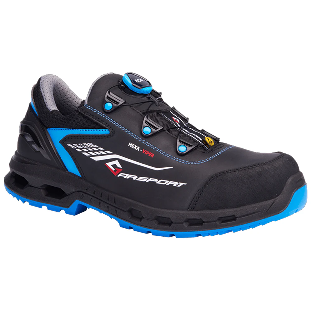 Scarpa antinfortunistica bassa S3S hexa-viper ESD con sistema BOA® antistatica