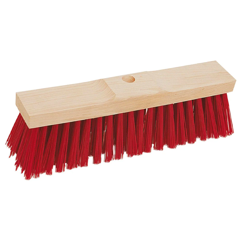 Scopa Stradale con Setole Rosse Extra Forti e Dorso in Legno Rinforzato - Image 2