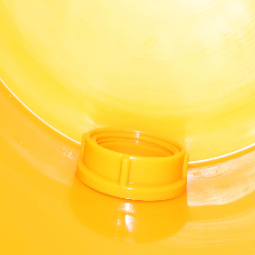 Secchio giallo di riempimento in plastica da 25 kg, con rubinetto - Image 4