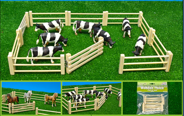 Set di recinzione e cancello in legno (confezione da 6) per bambini - Image 3