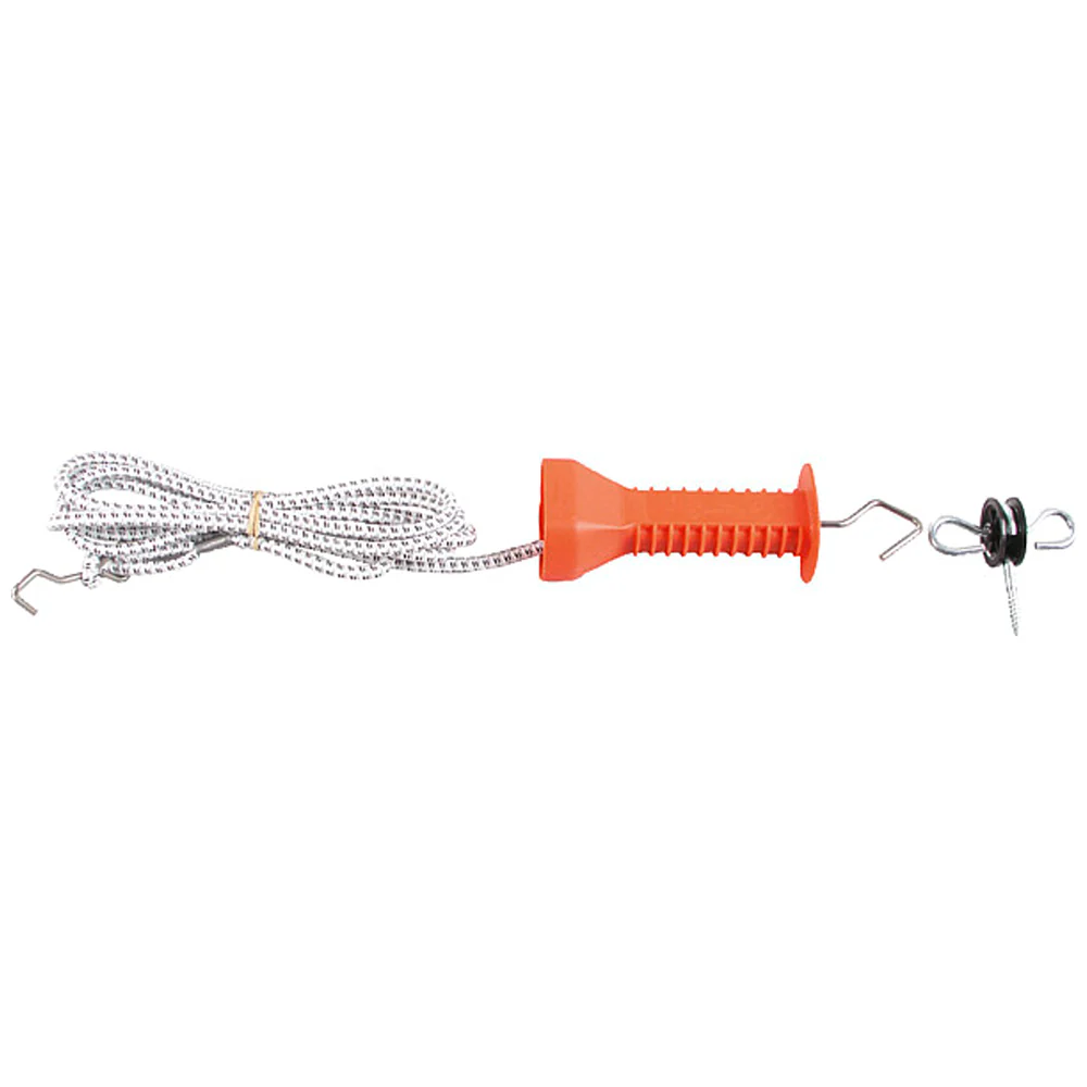 Set elastico per cancello a fune da 6 m per recinzione elettrica