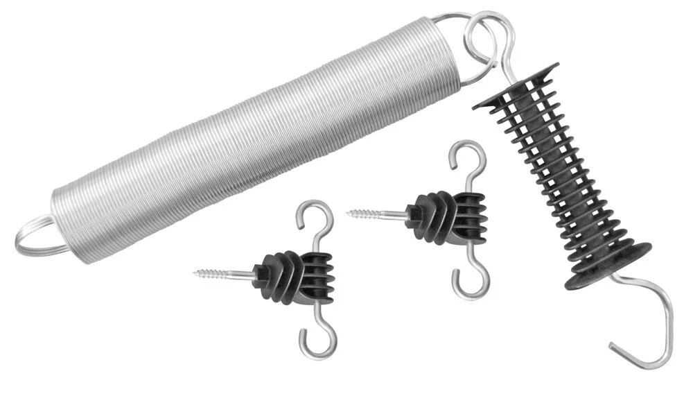 Set per cancello con molla, estensibile fino a 5 m, incl. isolatore ad anello - Image 4