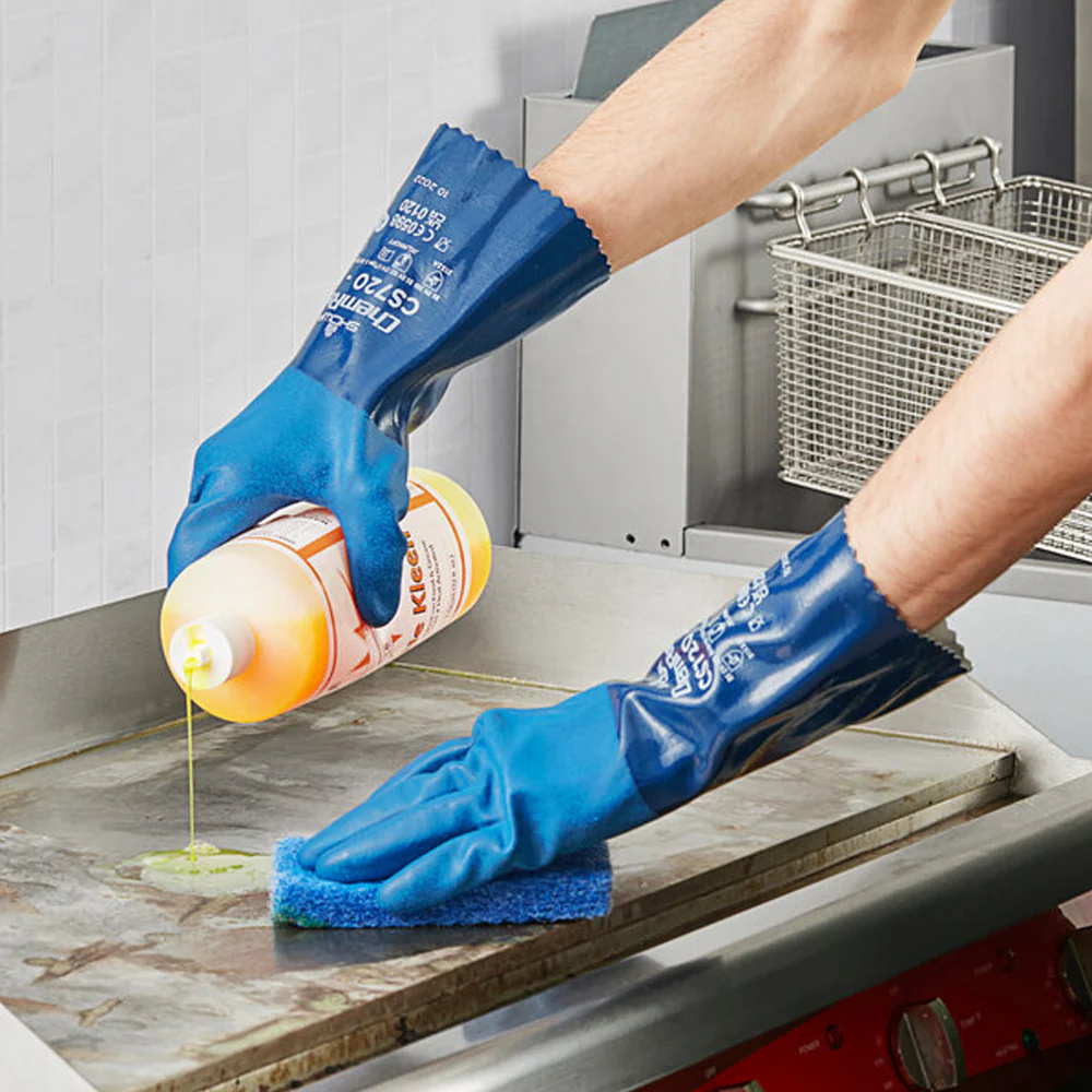Showa CS720 Guanti in Nitrile Blu,Resistente ai Prodotti Chimici - Image 6