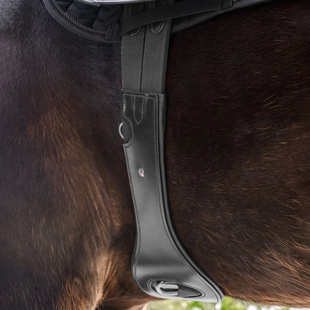 Sottopancia in cuoio Waldhausen anatomico con elastico cavallo - Image 4
