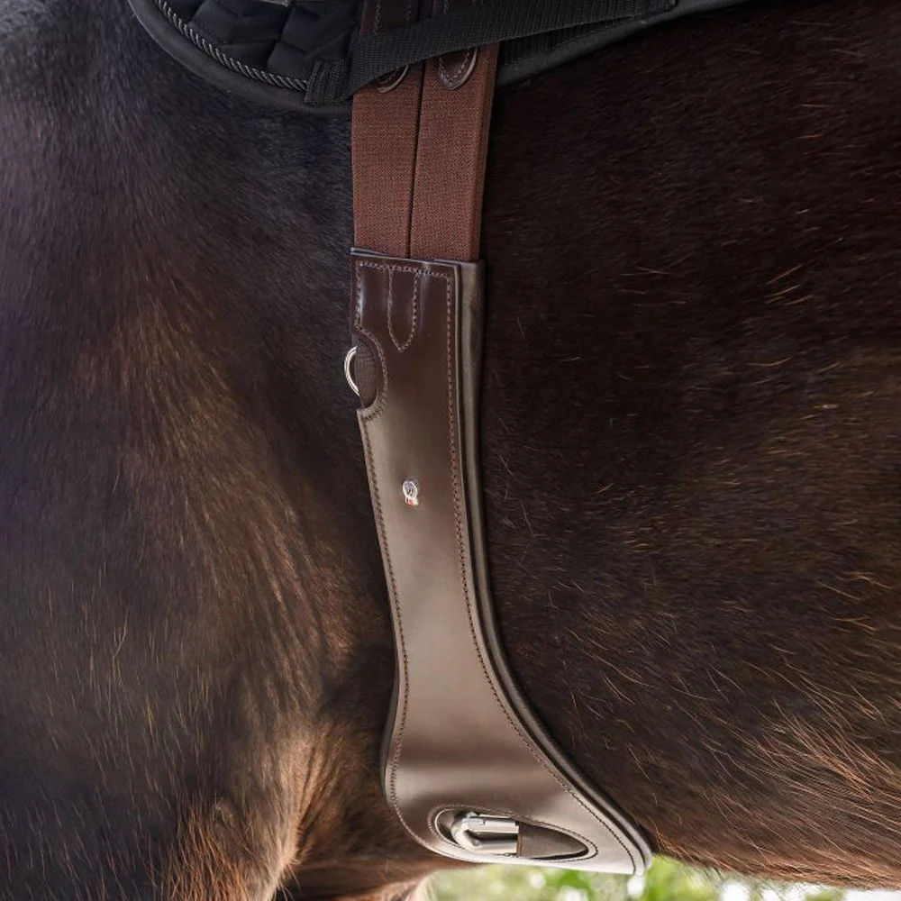 Sottopancia in cuoio Waldhausen anatomico con elastico cavallo - Image 6