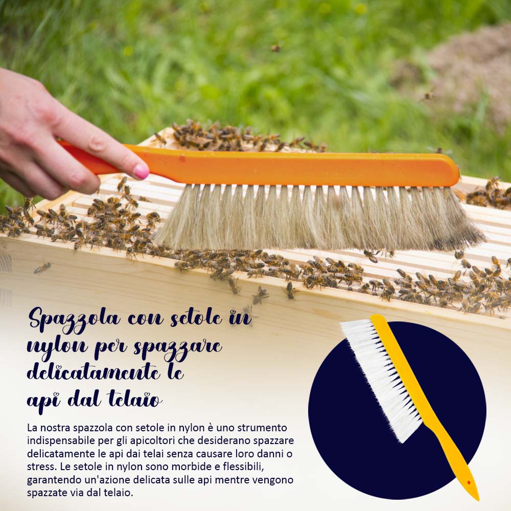 Spazzola con setole in nylon per spazzare delicatamente le api dal telaio - Image 8
