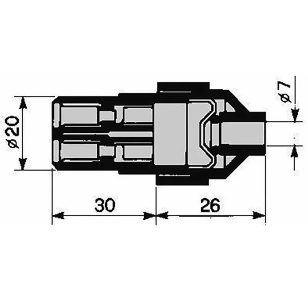 Spina 2 poli 12V in plastica - Image 2