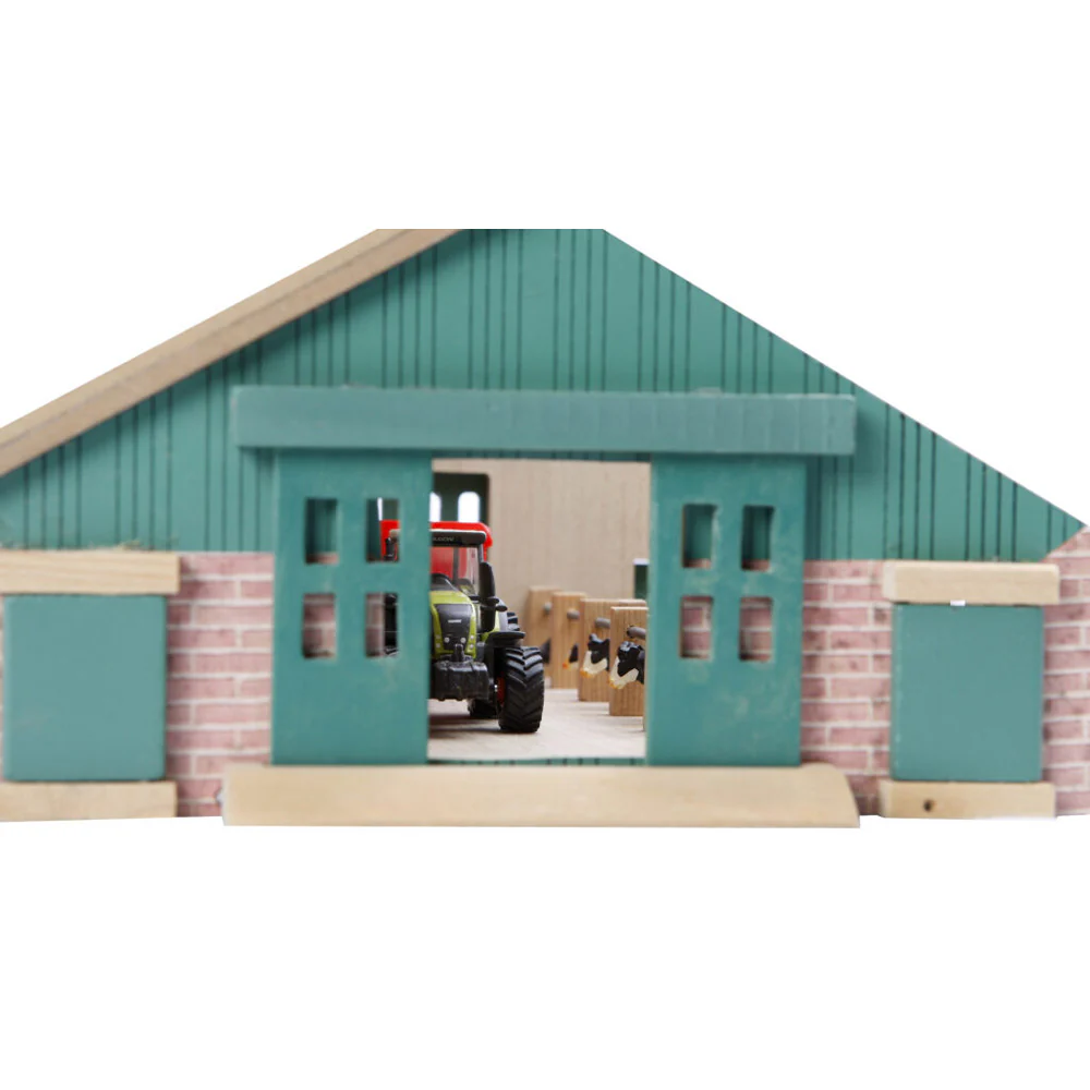 Stalla in Legno per Bovini Alloggio Libero Scala 1:87