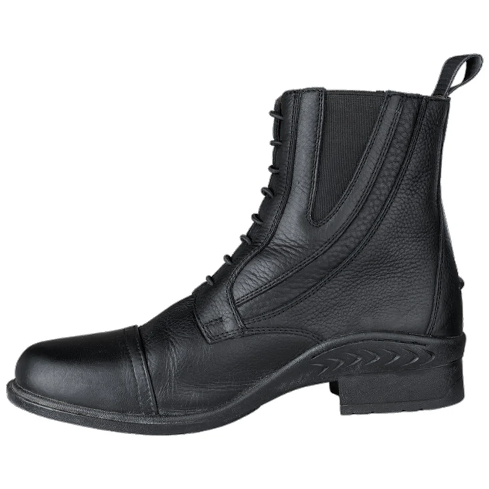 Stivaletti Jodhpur Newcastle Pelle Morbida Equitazione Comfort Nero