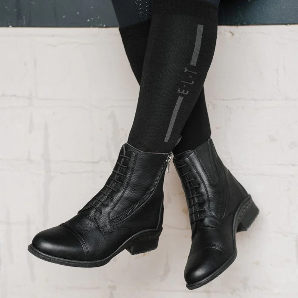 Stivaletti Jodhpur Newcastle Pelle Morbida Equitazione Comfort Nero - Image 4