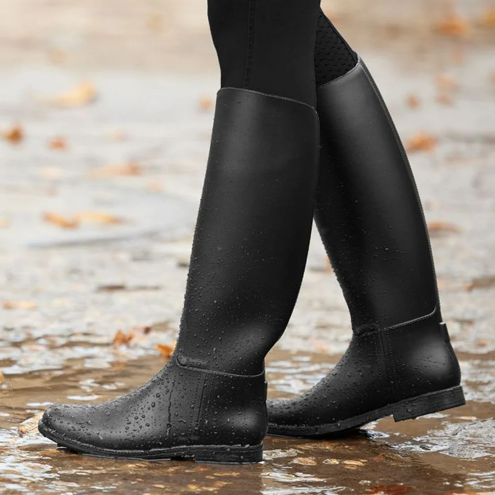 Stivali Da Equitazione Bambini Star Impermeabili - Nero - Image 2