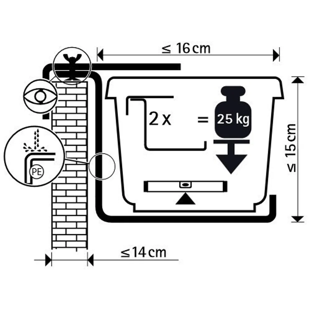 Supporto per fioriera standard tipo B in metallo - Image 4