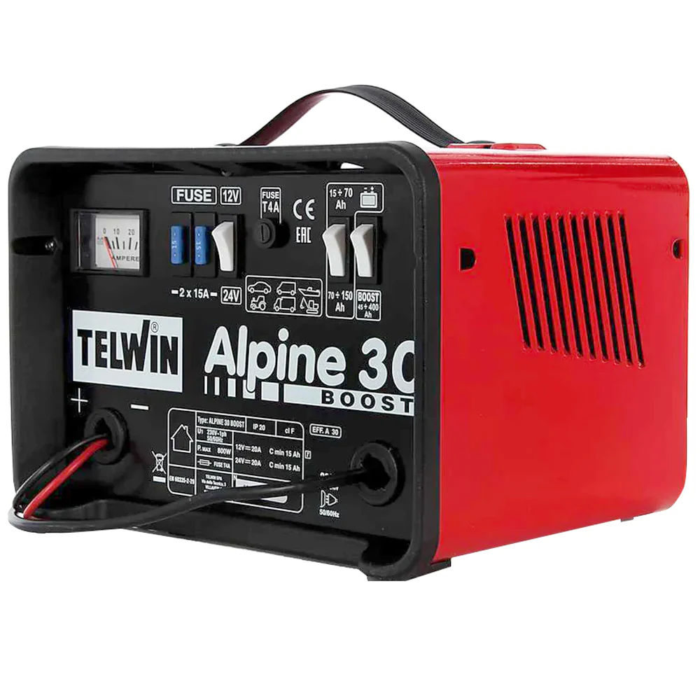 Telwin Alpine 30 Boost Caricabatterie e avviatore 230V 12-24V per auto e camion