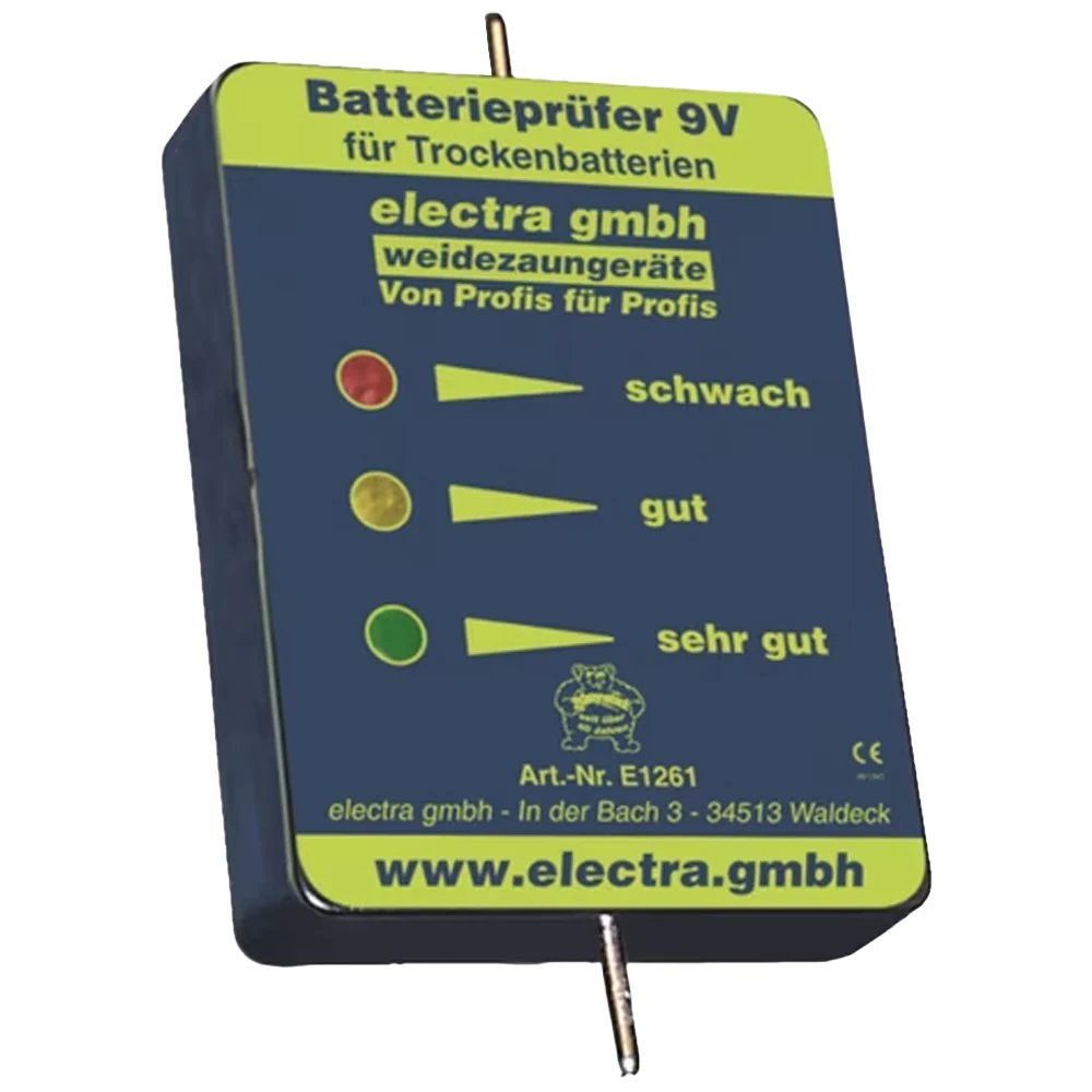 Tester batteria 9V per batterie secche – Test rapido della batteria