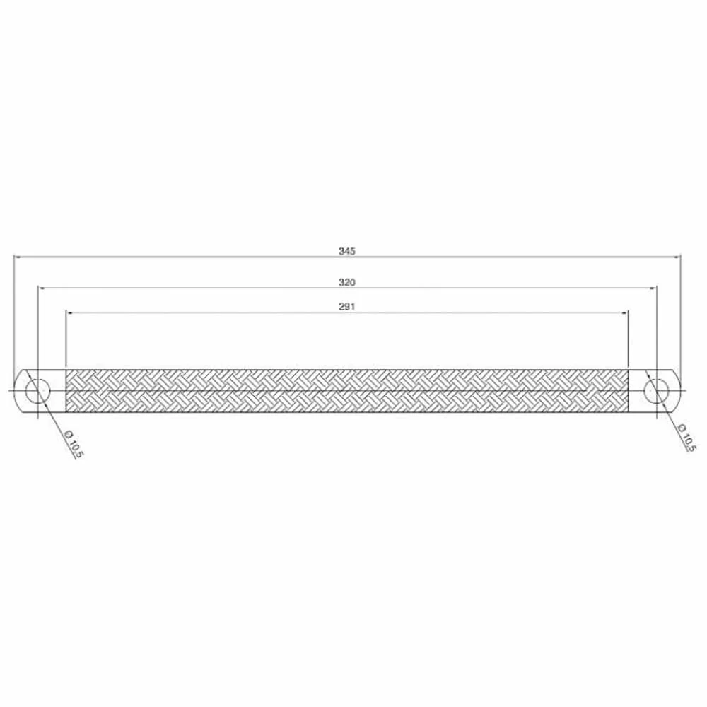 Treccia di Massa Flessibile in Rame 320mm, Sezione 25mm - Image 2