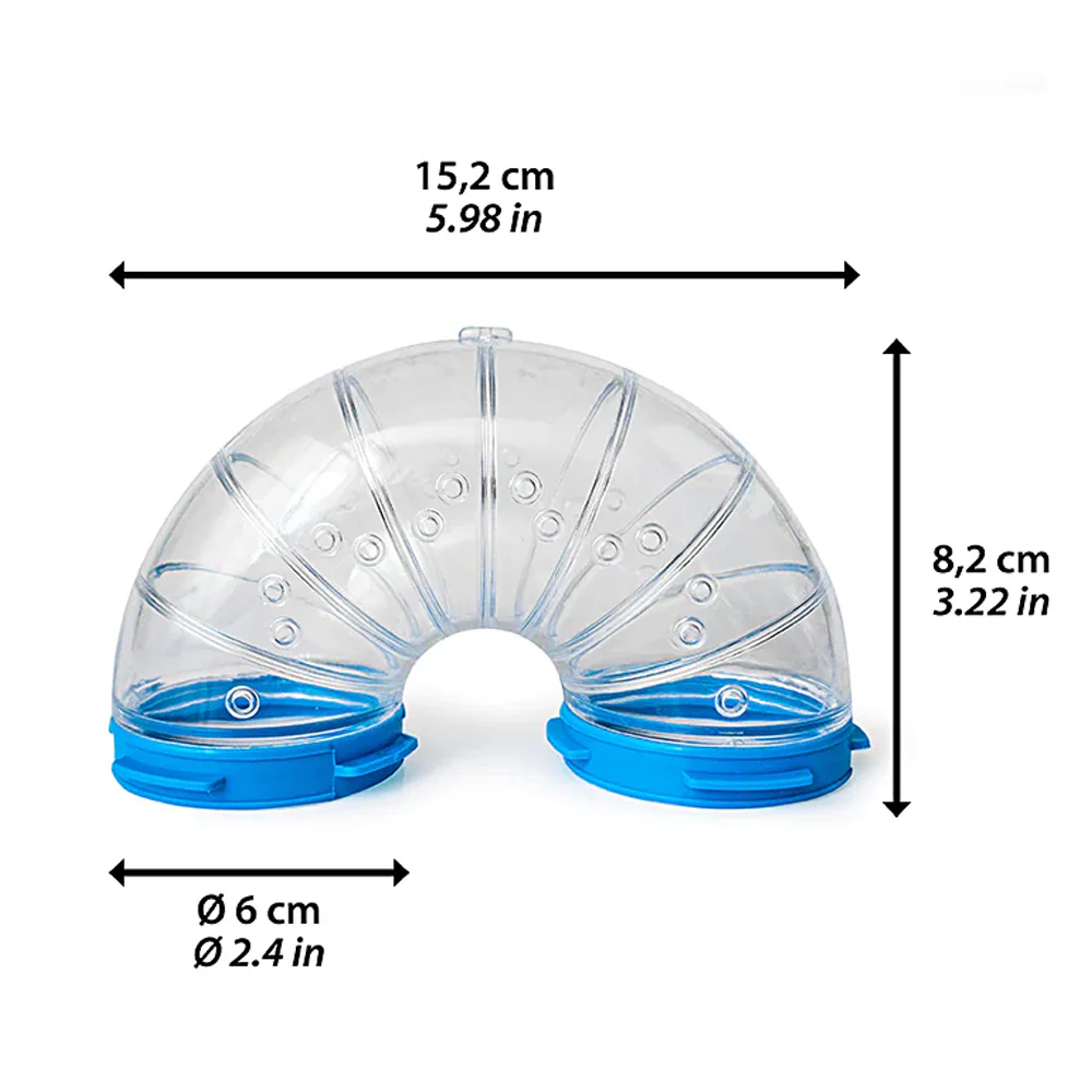 Tube FPI 4806 U TURN - Giocattolo Tubolare per Criceti in Plastica Trasparente - Image 4