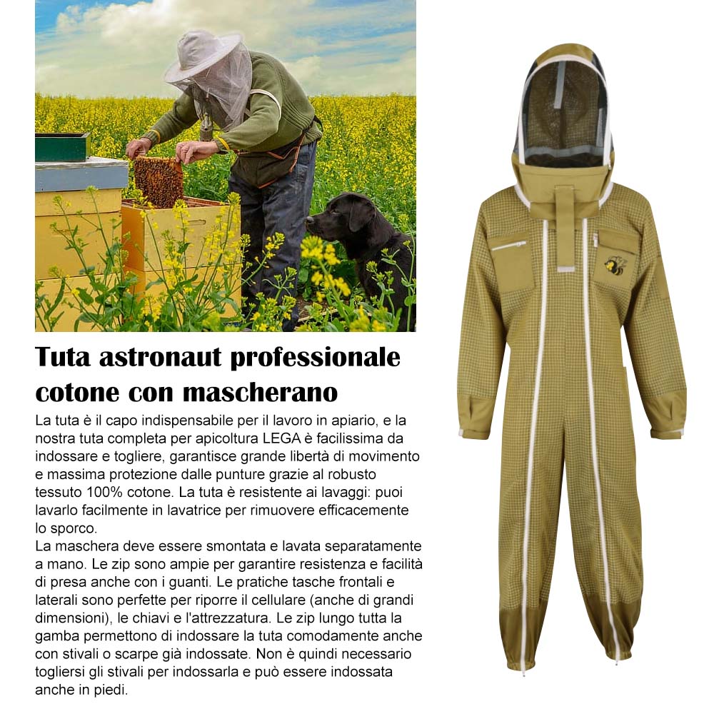 Tuta astronaut professionale cotone con mascherano - Image 24