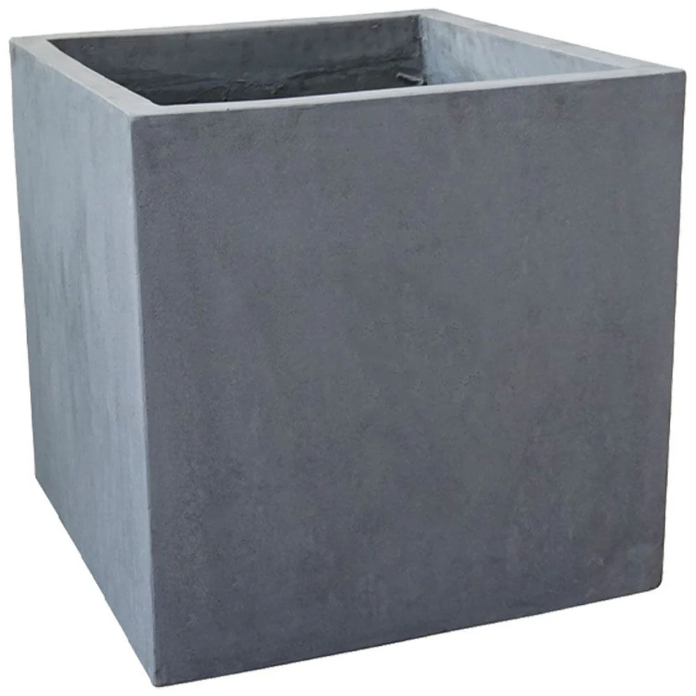 Vaso da Pianta Cubo Grigio – Design Moderno e Robusto