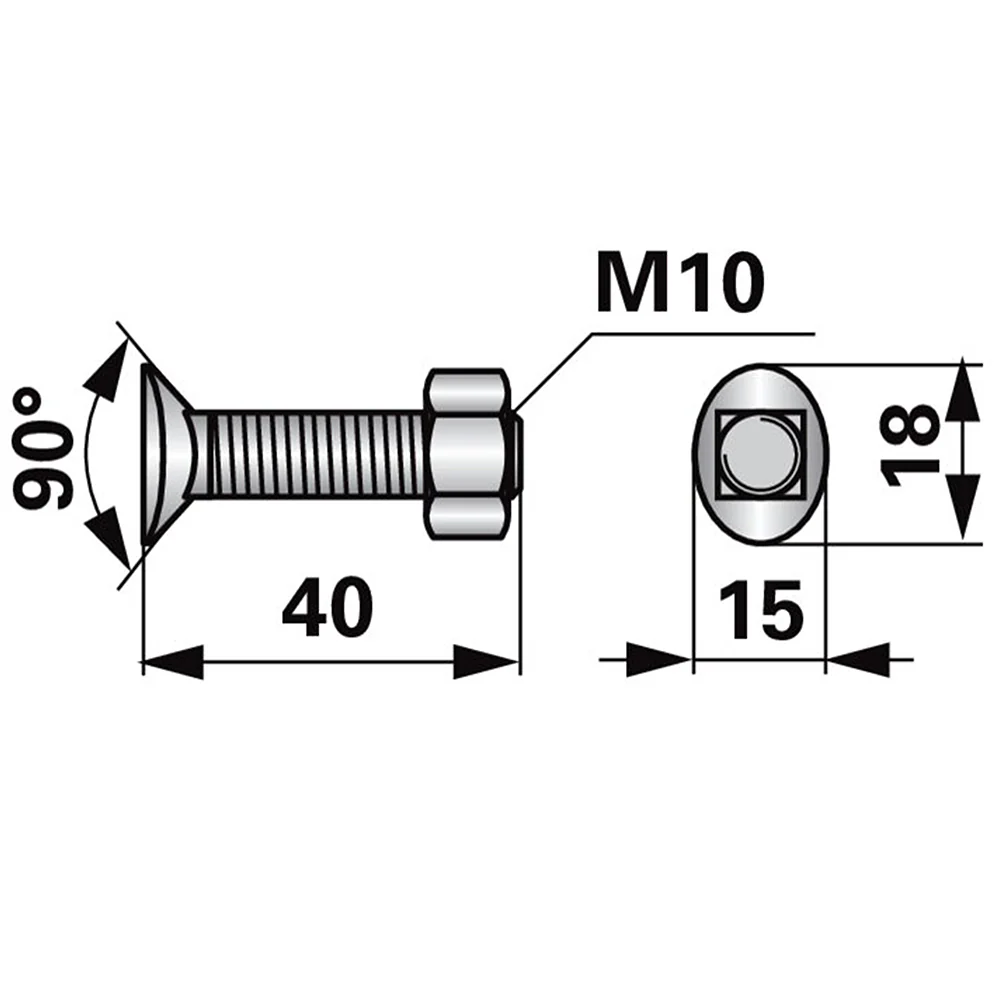 Vite Planetaria M10 con Collo Quadro
