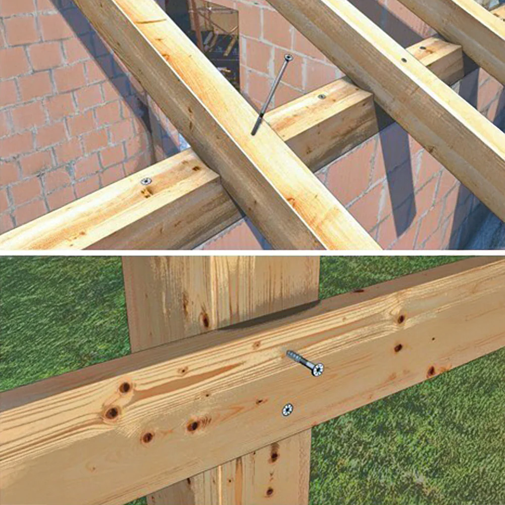 Viti da Costruzione in Legno SNK – 100 Pz, Bianche, Testa Svasata, Alta Resistenza - Image 11